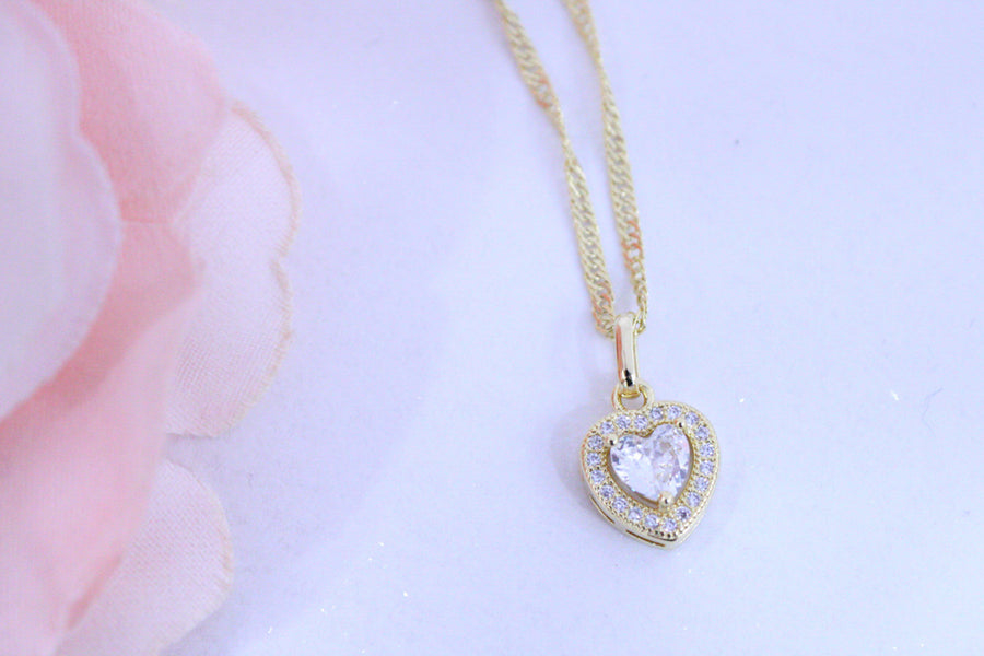 COLLAR CORAZON CON PIEDRAS