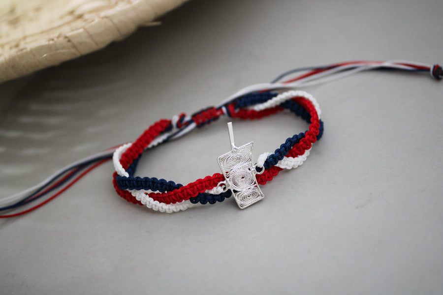 PULSERA TRICOLOR C/GUAMPA