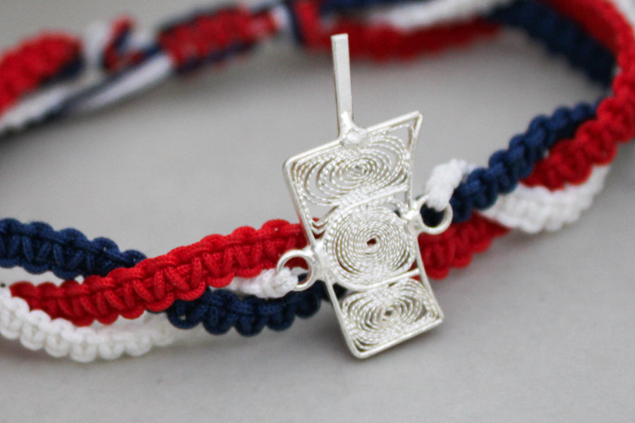 PULSERA TRICOLOR C/GUAMPA