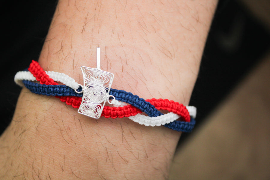 PULSERA TRICOLOR C/GUAMPA