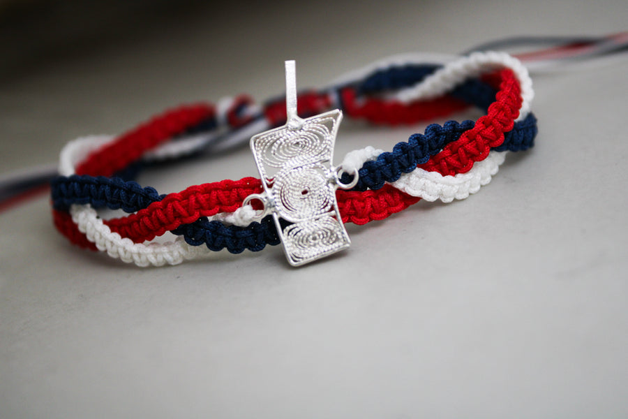 PULSERA TRICOLOR C/GUAMPA