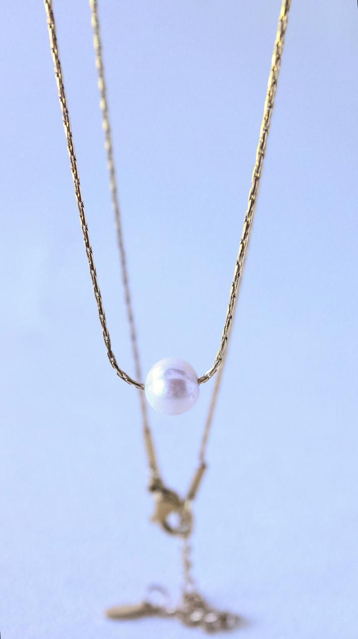COLLAR CON DIJE PASANTE PERLA NATURAL