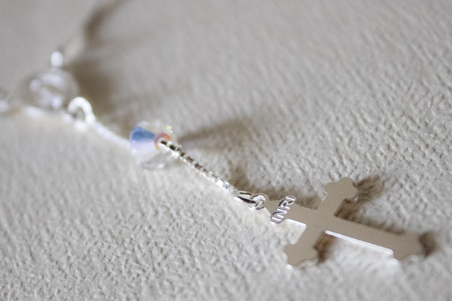 PULSERA ROSARIO CON CRISTALES