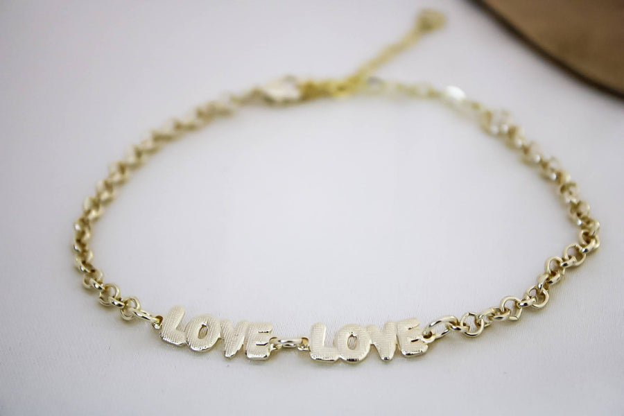 Tobillera love - Silver Line