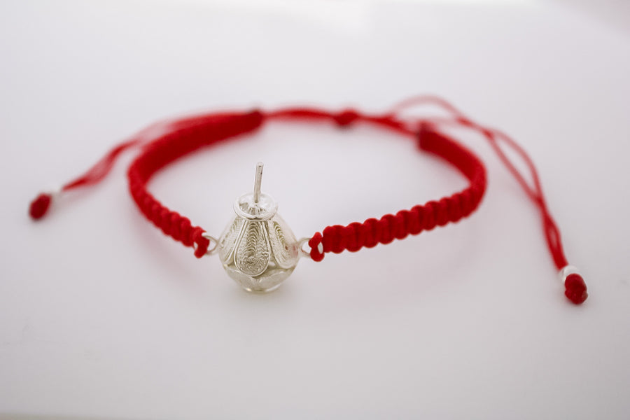 Pulsera macrame con guampa