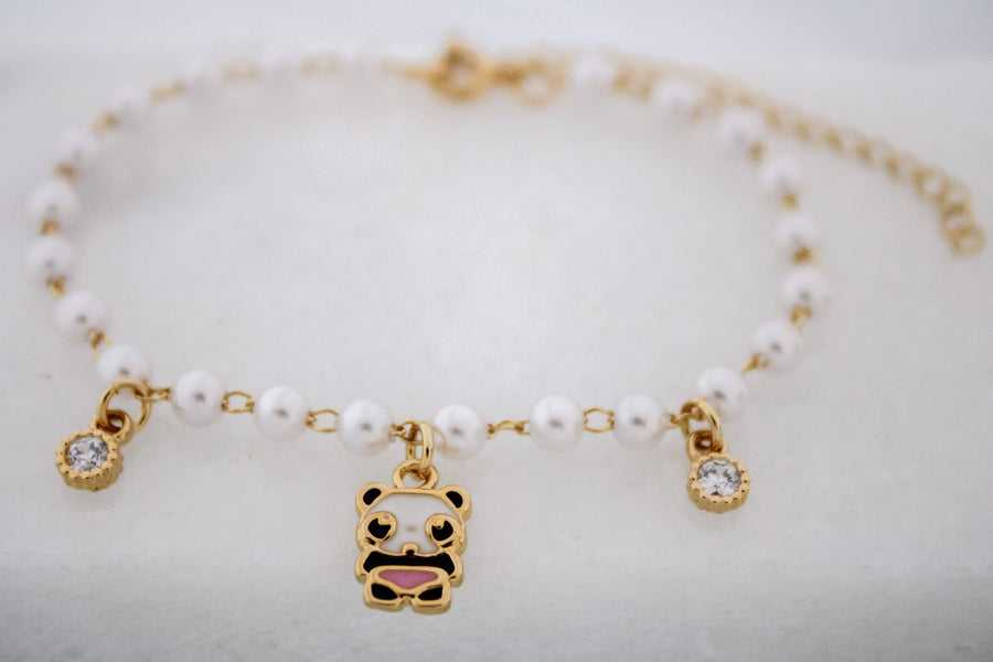 Pulsera infantil perla con panda