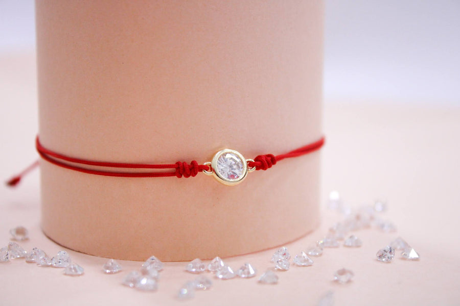 Pulsera hilo con dije punto luz - Silver Line