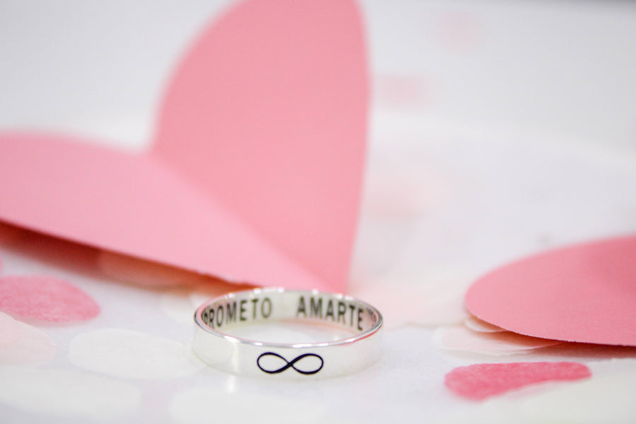 Anillo promesa de amor - Silver Line