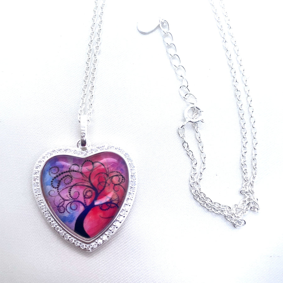 Collar Heart of Life - Silver Line