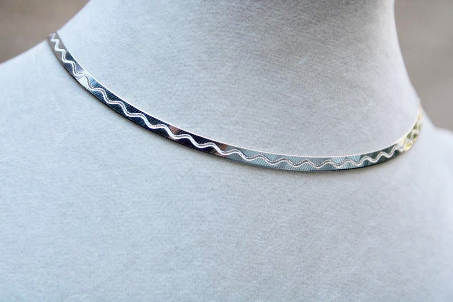 Choker cinta snake - Silver Line